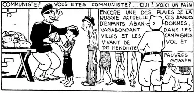 Dans quel pays se déroule la scène à laquelle assiste Tintin ?