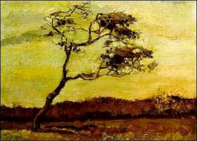 Qui a représenté cet "Arbre fouetté par le vent" ?