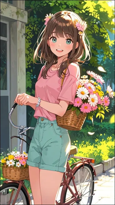 Premier niveau : les couleurs.
Le tee-shirt de cette fille est rose (dans les tons roses, en tout cas, cela dépend de la perception de chacun)