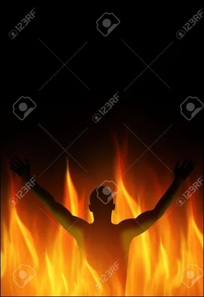 Tu te retrouves face à un homme qui est armé d'une épée en feu, que fais-tu ?